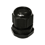 Кабельный ввод пластиковый, М12, Ø3-6.5 мм, д.р. 8 мм, цвет: черный | арт. F-M12-3-6.5-8-bl | Jixiang  