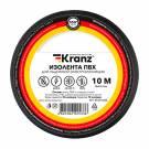 Изолента ПВХ KRANZ 0.13х15 мм, 10 м, черная (10 шт./уп.) | арт. KR-09-2006 | Kranz  