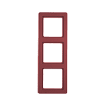Рамка 3-местная, BERKER Q.1, цвет: красный, с эффектом бархата | арт. 10136062 | Berker  