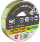 Изолента 0,15х19мм желто-зеленая 25м IEK | арт. EX-IZ10-C15-19-25-K52 |   