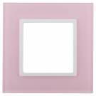 14-5101-30 ЭРА Рамка на 1 пост, стекло, Эра Elegance, розовый+бел (10/50/1800) | арт. Б0034484 | ЭРА  
