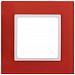14-5101-23 ЭРА Рамка на 1 пост, стекло, Эра Elegance, красный+бел (10/50/1500)